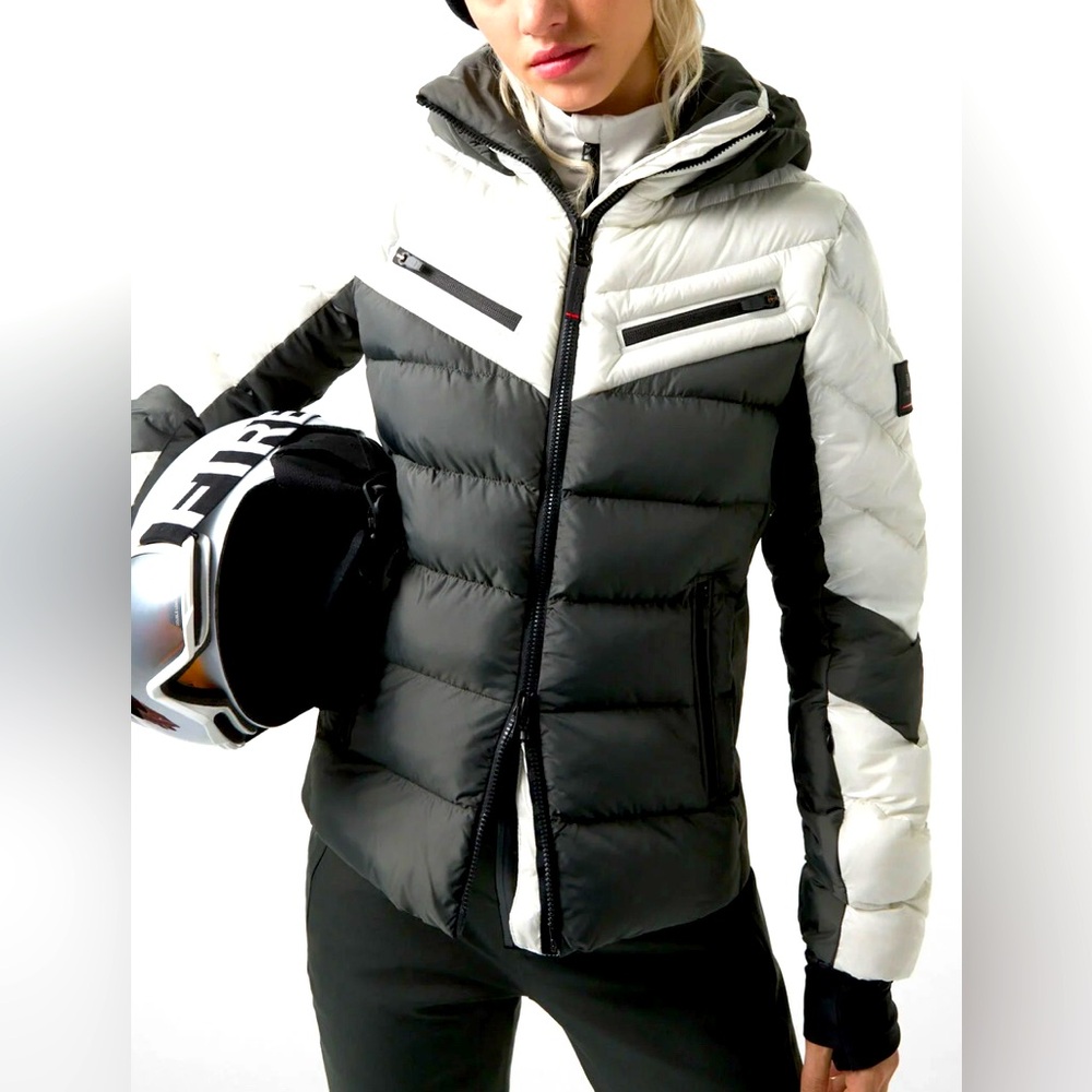 Bogner Fire+Ice Ski Jacket, Grey & White. Size small/6
